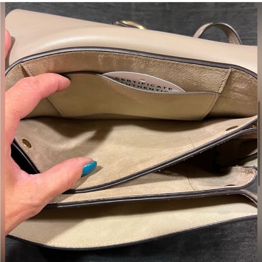 EUC CHLOE Calfskin Suede Mini Chain Faye Shoulder Bag Motty Grey comes with COA - Picture 6 of 14